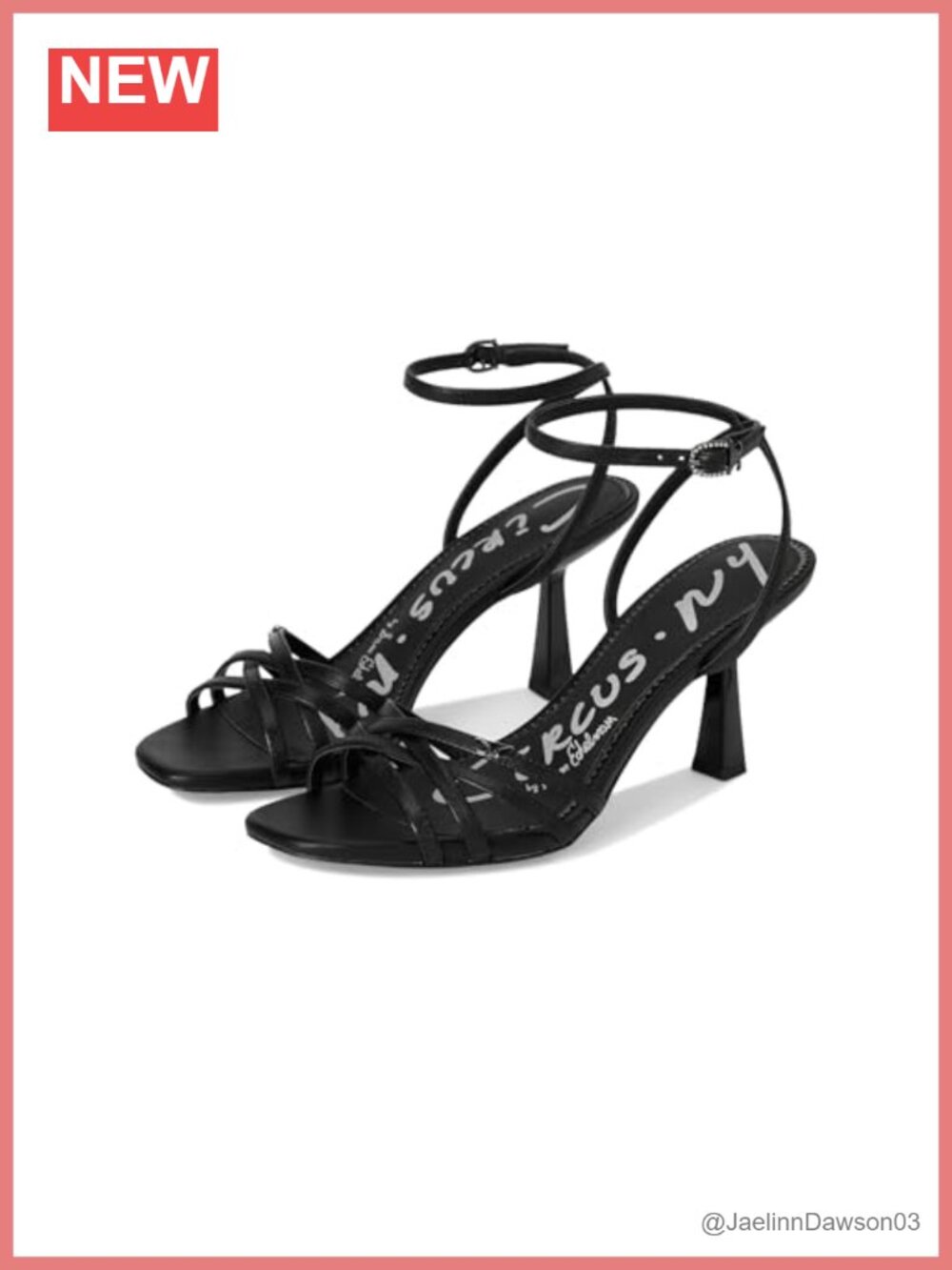 Strappy Stiletto Heeled Sandals Women's 3" Heel Buckle Leather